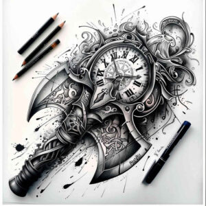 weapons-with-detail-micro-mandala-for-thigh – tattoo design ideas free ai generated – Gallery: weapons-inkby-ai