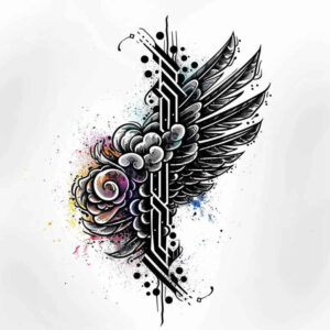 3d-wings-tattoo – tattoo design ideas free ai generated – neotraditional-intricate-shading – for-shin – Gallery: wings-inkby-ai