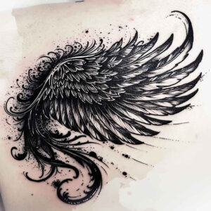 3d-wings-tattoo – tattoo design ideas free ai generated – surrealism-ethereal – for-upper-back – Gallery: wings-inkby-ai