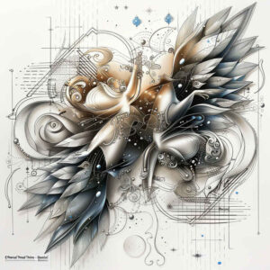 abstract-wings-tattoo – tattoo design ideas free ai generated – neotraditional-enhanced-shading – for-upper-thigh – Gallery: wings-inkby-ai