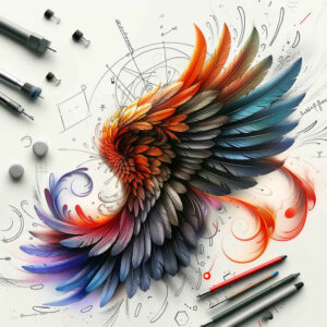 abstract-wings-tattoo – tattoo design ideas free ai generated – realism-clean-background – for-triceps – Gallery: wings-inkby-ai