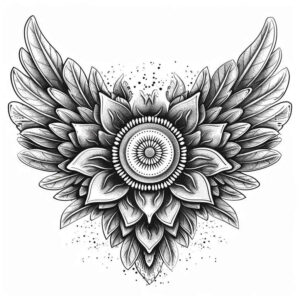 abstract-wings-tattoo – tattoo design ideas free ai generated – realism-portrait-realism – for-knee – Gallery: wings-inkby-ai