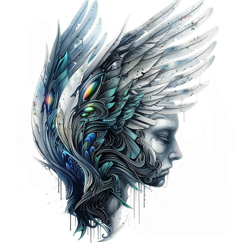 angel-wing-tattoo – tattoo design ideas free ai generated – neotraditional-classic-composition – for-shoulder-blade – Gallery: wings-inkby-ai