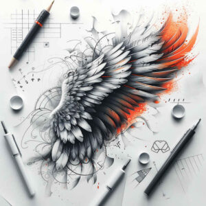 angel-wing-tattoo – tattoo design ideas free ai generated – surrealism-impossible-forms – for-wrist – Gallery: wings-inkby-ai