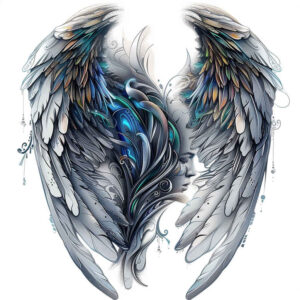 angel-wings-tattoo – tattoo design ideas free ai generated – realism-depth-realism – for-upper-back – Gallery: wings-inkby-ai