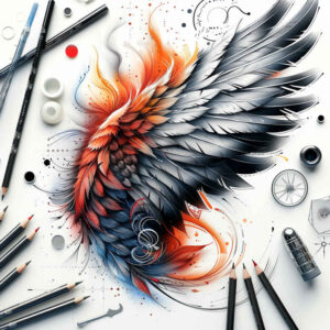 angel-wings-tattoo – tattoo design ideas free ai generated – surrealism-displaced-objects – for-foot – Gallery: wings-inkby-ai
