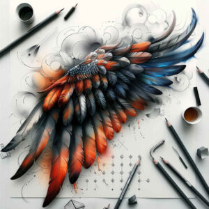 angel-wings-tattoo – tattoo design ideas free ai generated – surrealism-mystical – for-nape – Gallery: wings-inkby-ai