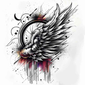 angelic-motif-wings-tattoo – tattoo design ideas free ai generated – realism-hyper-detail – for-fingers – Gallery: wings-inkby-ai