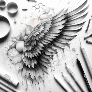 angelic-motif-wings-tattoo – tattoo design ideas free ai generated – realism-smooth-complexion – for-fingers – Gallery: wings-inkby-ai