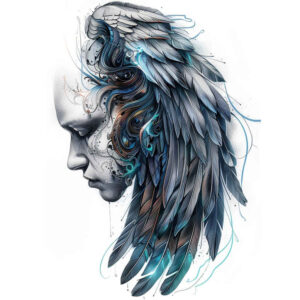 artistic-detail-wings-tattoo – tattoo design ideas free ai generated – realism-smooth-gradients – for-heel – Gallery: wings-inkby-ai