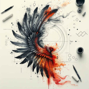 artistic-wings-tattoo – tattoo design ideas free ai generated – realism-natural-color-palette – for-nape – Gallery: wings-inkby-ai