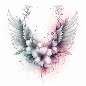 artistic-wings-tattoo – tattoo design ideas free ai generated – surrealism-floating-elements – for-triceps – Gallery: wings-inkby-ai