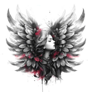 artistic-wings-tattoo – tattoo design ideas free ai generated – surrealism-imaginative – for-side – Gallery: wings-inkby-ai