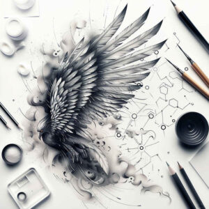 delicate-shading-wings-tattoo – tattoo design ideas free ai generated – neotraditional-enhanced-shading – for-hand – Gallery: wings-inkby-ai
