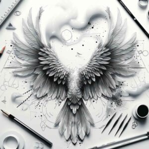 delicate-shading-wings-tattoo – tattoo design ideas free ai generated – realism-form-fidelity – for-lower-back – Gallery: wings-inkby-ai