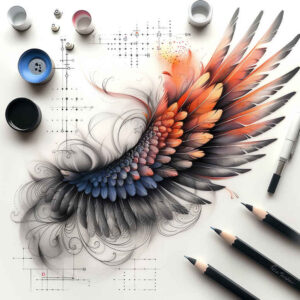 delicate-shading-wings-tattoo – tattoo design ideas free ai generated – realism-light-play – for-upper-back – Gallery: wings-inkby-ai