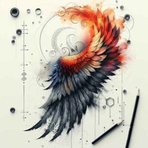 delicate-shading-wings-tattoo – tattoo design ideas free ai generated – surrealism-displaced-objects – for-shoulder – Gallery: wings-inkby-ai