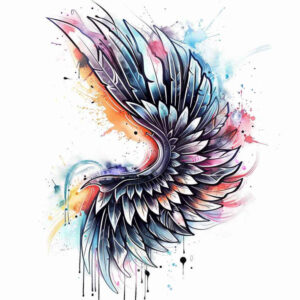 delicate-shading-wings-tattoo – tattoo design ideas free ai generated – surrealism-ethereal-textures – for-back-shoulder – Gallery: wings-inkby-ai