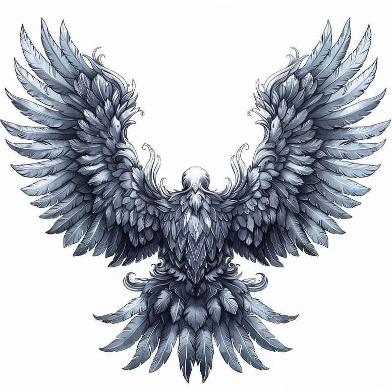 delicate-wings-tattoo – tattoo design ideas free ai generated – neotraditional-bold-texture – for-lower-thigh – Gallery: wings-inkby-ai