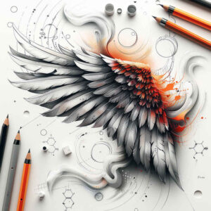 delicate-wings-tattoo – tattoo design ideas free ai generated – neotraditional-classic-motifs – for-lower-chest – Gallery: wings-inkby-ai
