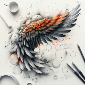 delicate-wings-tattoo – tattoo design ideas free ai generated – neotraditional-vivid-detail – for-upper-back – Gallery: wings-inkby-ai