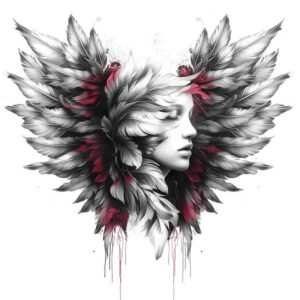 delicate-wings-tattoo – tattoo design ideas free ai generated – realism-color-precision – for-chest – Gallery: wings-inkby-ai