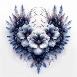 delicate-wings-tattoo – tattoo design ideas free ai generated – surrealism-fluid-motion – for-behind-ear – Gallery: wings-inkby-ai