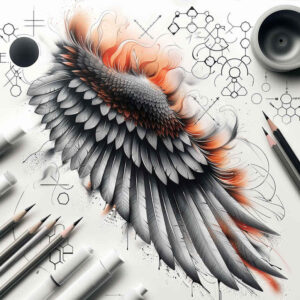 detailed-wings-tattoo – tattoo design ideas free ai generated – neotraditional-dynamic-color – for-wrist-side – Gallery: wings-inkby-ai