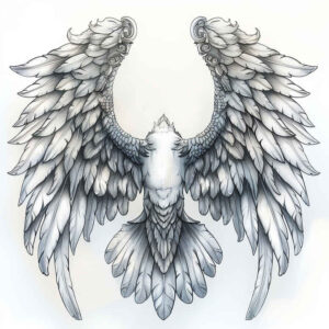 detailed-wings-tattoo – tattoo design ideas free ai generated – realism-light-play – for-lower-leg – Gallery: wings-inkby-ai