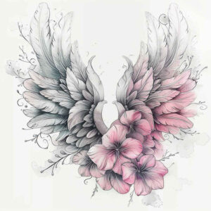 energy-wings-tattoo – tattoo design ideas free ai generated – neotraditional-balanced-tones – for-nape – Gallery: wings-inkby-ai