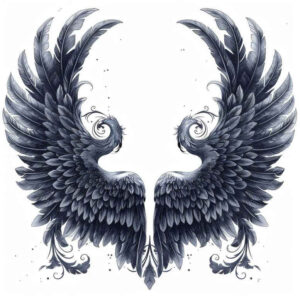 energy-wings-tattoo – tattoo design ideas free ai generated – neotraditional-modern-classic – for-calf – Gallery: wings-inkby-ai