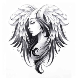 expressive-wings-tattoo – tattoo design ideas free ai generated – neotraditional-ornamental – for-upper-back – Gallery: wings-inkby-ai