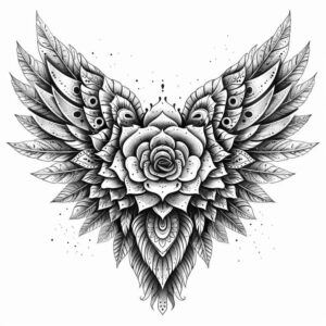 expressive-wings-tattoo – tattoo design ideas free ai generated – surrealism-timeless – for-toe – Gallery: wings-inkby-ai
