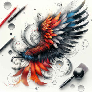 expressive-wings-tattoo – tattoo design ideas free ai generated – surrealism-visionary – for-wrist-side – Gallery: wings-inkby-ai