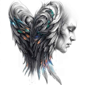 for-women – tattoo design ideas free ai generated – neotraditional-vintage-influence – for-hip – Gallery: wings-inkby-ai