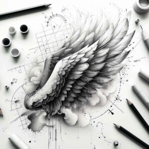 for-women – tattoo design ideas free ai generated – neotraditional-vivid-gradients – for-temple – Gallery: wings-inkby-ai