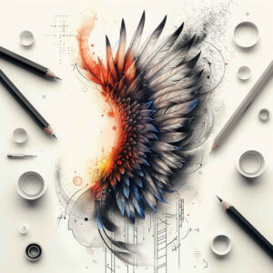 for-women – tattoo design ideas free ai generated – realism-delicate-highlight – for-foot – Gallery: wings-inkby-ai