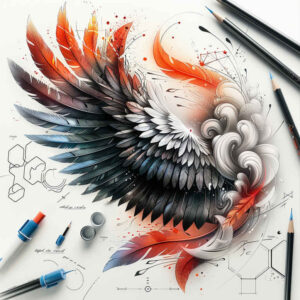 for-women – tattoo design ideas free ai generated – realism-refined-highlights – for-upper-arm – Gallery: wings-inkby-ai