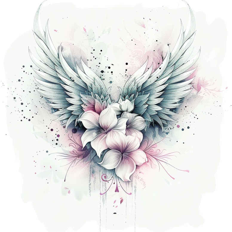freedom-and-protection-wings-tattoo – tattoo design ideas free ai generated – neotraditional-dynamic-linework – for-knee – Gallery: wings-inkby-ai