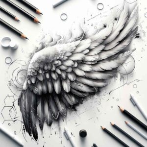 freedom-and-protection-wings-tattoo – tattoo design ideas free ai generated – neotraditional-precise-lines – for-spine – Gallery: wings-inkby-ai