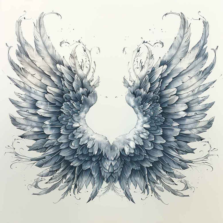 freedom-and-protection-wings-tattoo – tattoo design ideas free ai generated – surrealism-impossible-forms – for-back – Gallery: wings-inkby-ai