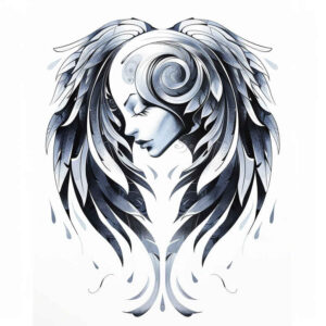 freedom-and-protection-wings-tattoo – tattoo design ideas free ai generated – surrealism-vivid-hallucination – for-temple – Gallery: wings-inkby-ai