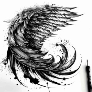 freedom-motif-wings-tattoo – tattoo design ideas free ai generated – neotraditional-classic-motifs – for-collarbone – Gallery: wings-inkby-ai