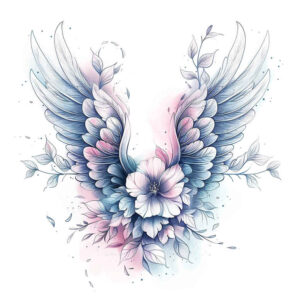 freedom-motif-wings-tattoo – tattoo design ideas free ai generated – neotraditional-crisp-lines – for-abdomen – Gallery: wings-inkby-ai