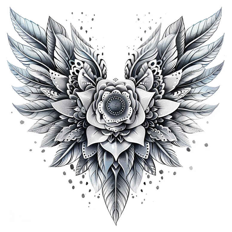 freedom-motif-wings-tattoo – tattoo design ideas free ai generated – realism-clean-whites – for-side-torso – Gallery: wings-inkby-ai