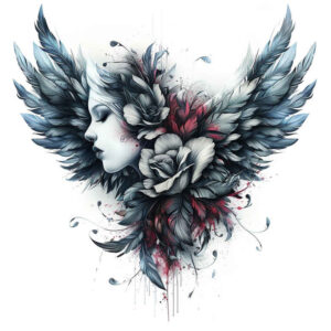 freedom-motif-wings-tattoo – tattoo design ideas free ai generated – realism-photo-realistic – for-lower-chest – Gallery: wings-inkby-ai