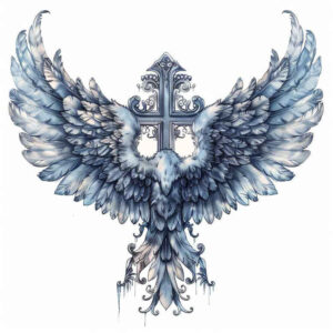 geometric-wings-tattoo – tattoo design ideas free ai generated – neotraditional-enhanced-color – for-upper-arm – Gallery: wings-inkby-ai