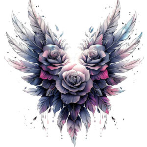 geometric-wings-tattoo – tattoo design ideas free ai generated – neotraditional-modern-classic – for-temple – Gallery: wings-inkby-ai