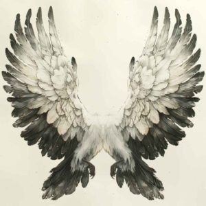 geometric-wings-tattoo – tattoo design ideas free ai generated – surrealism-translucent-layers – for-hip – Gallery: wings-inkby-ai