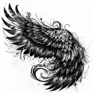 geometric-wings-tattoo – tattoo design ideas free ai generated – surrealism-unearthly – for-inner-arm – Gallery: wings-inkby-ai
